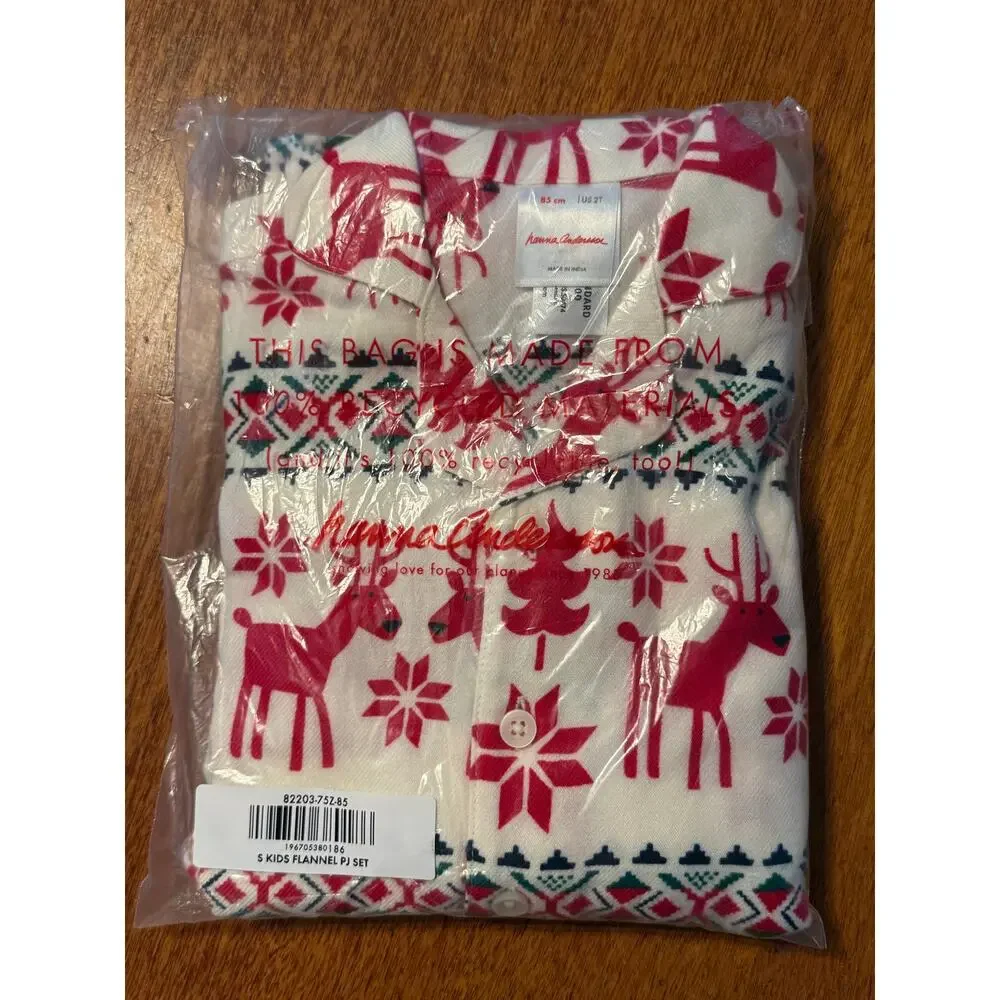 Hanna Andersson size 2T flannel pajamas NWT